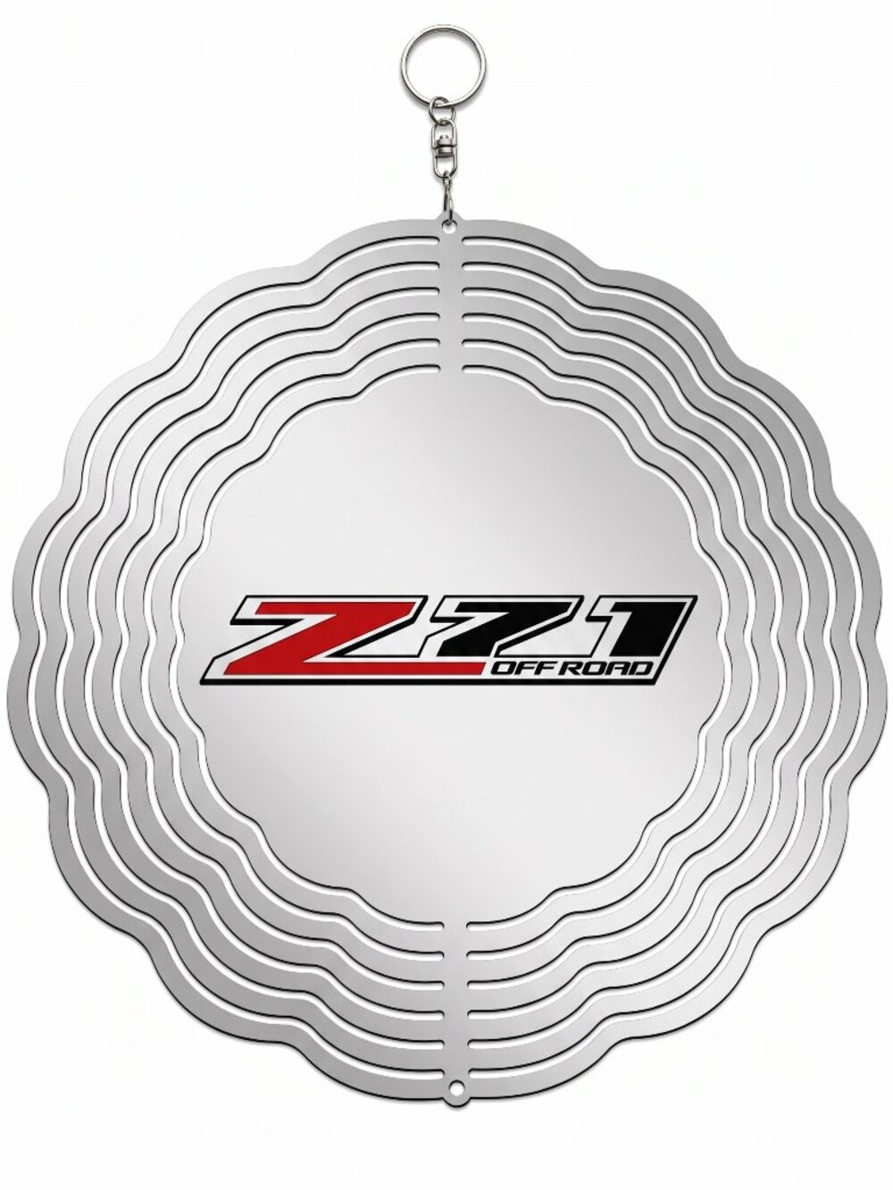 10" Chevy Z71 Off Road Logo Metal Kinetic Wind Spinner - Outdoor Yard Decor